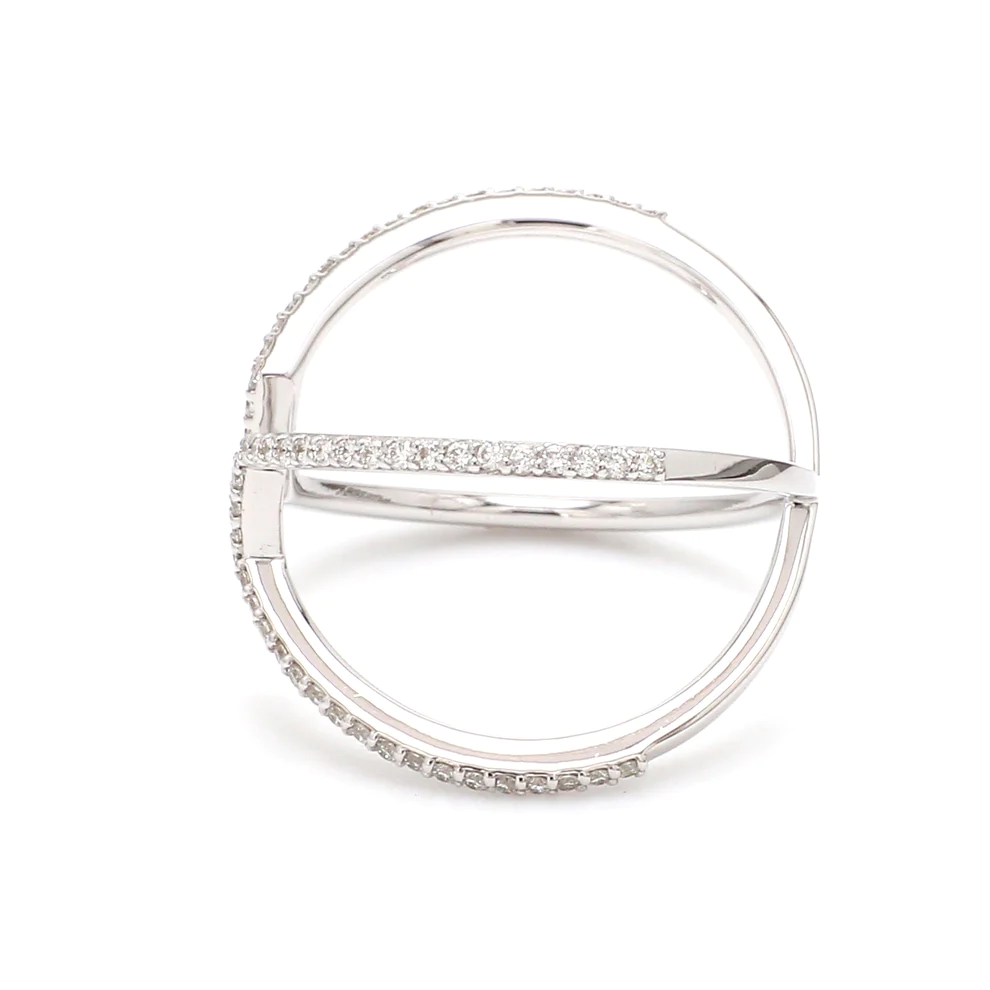 Diamond Sleek Diagonal Ring