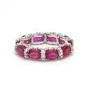 Ruby & Diamond East West Oval Ring