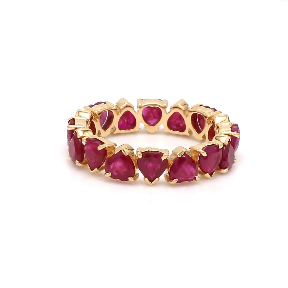 Ruby Heart Upside Down Ring