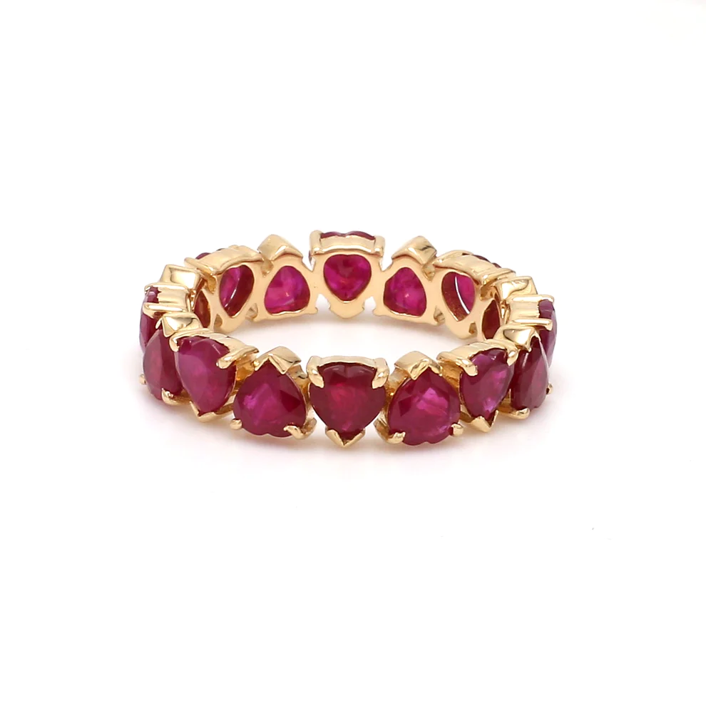 Ruby Heart Upside Down Ring