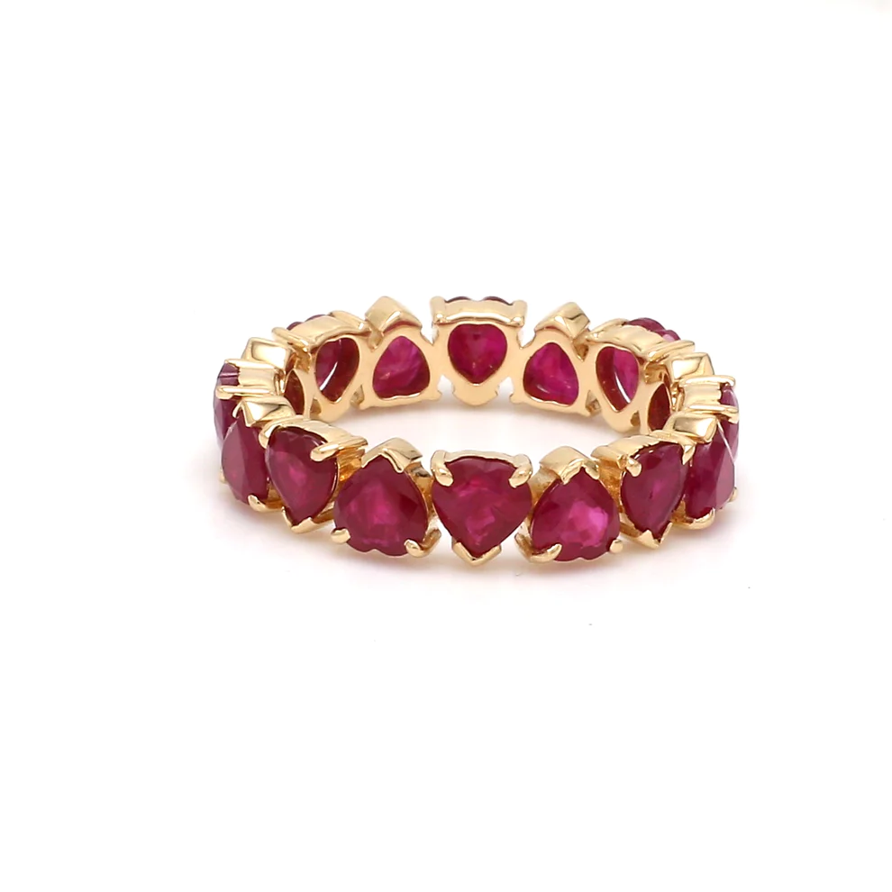 Ruby Heart Upside Down Ring