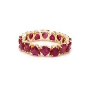 Ruby Heart Upside Down Ring