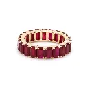 Ruby Emerald Cut Eternity Ring