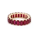 Ruby Emerald Cut Eternity Ring