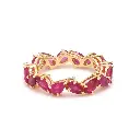 Ruby Pear Zig Zag Ring