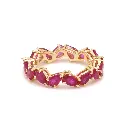 Ruby Pear Zig Zag Ring