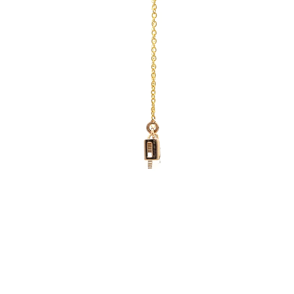 Emerald Baguette Bar Pendant