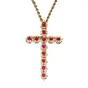 Ruby Cross Pendant