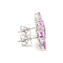 Pink Sapphire Diamond Earring Studs