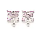 Pink Sapphire Diamond Earring Studs