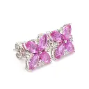 Pink Sapphire Diamond Earring Studs