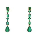 Emerald Mix Shape Dangle Earrings