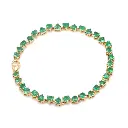 Emerald Heart Upside Down Bracelet