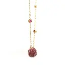 Pink sapphire Pave Drop Pendant