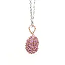 Pink Sapphire Pave Heart Pendant