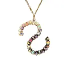 Rainbow Gemstone S Big Pendant