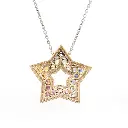 Rainbow Sapphire Star Pendant