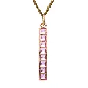 Pink Sapphire Bar Pendant