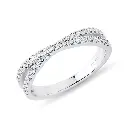 Diamond Crossover Wedding Ring