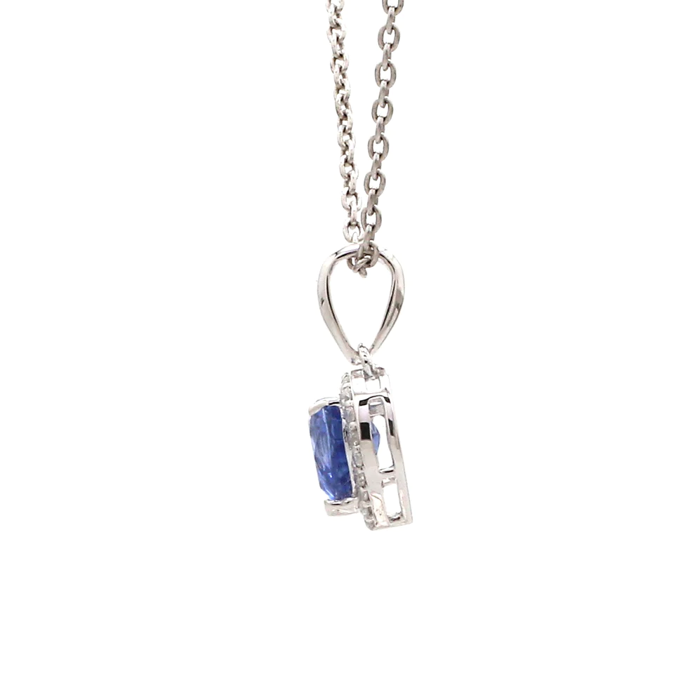 Blue Sapphire Heart Pendant