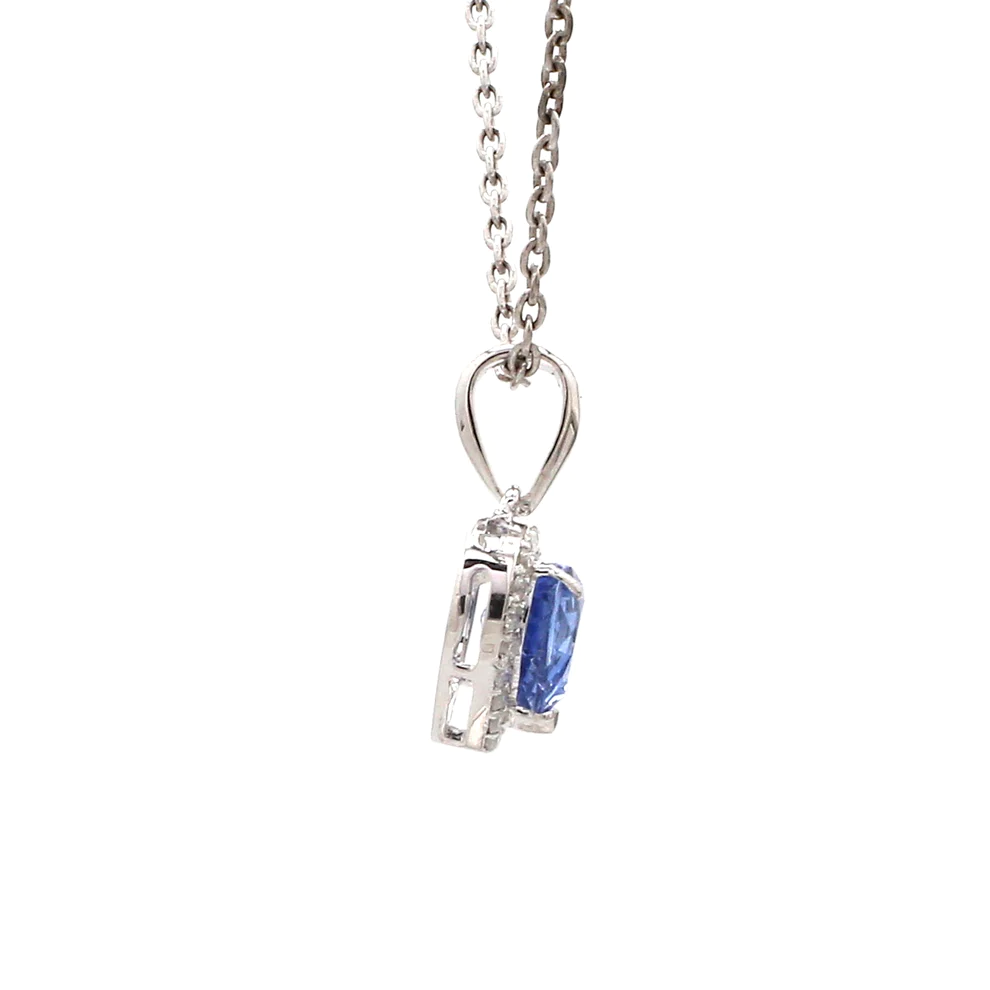 Blue Sapphire Heart Pendant