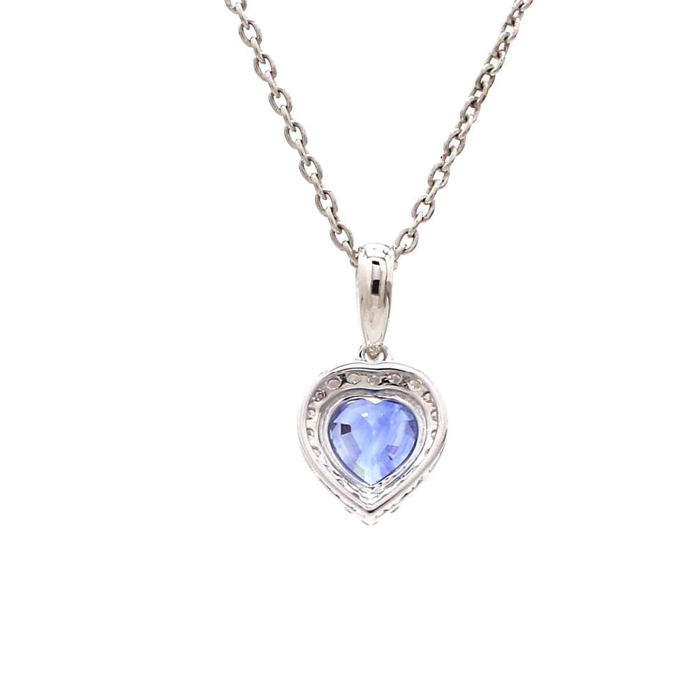 Blue Sapphire Heart Pendant