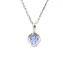 Blue Sapphire Heart Pendant