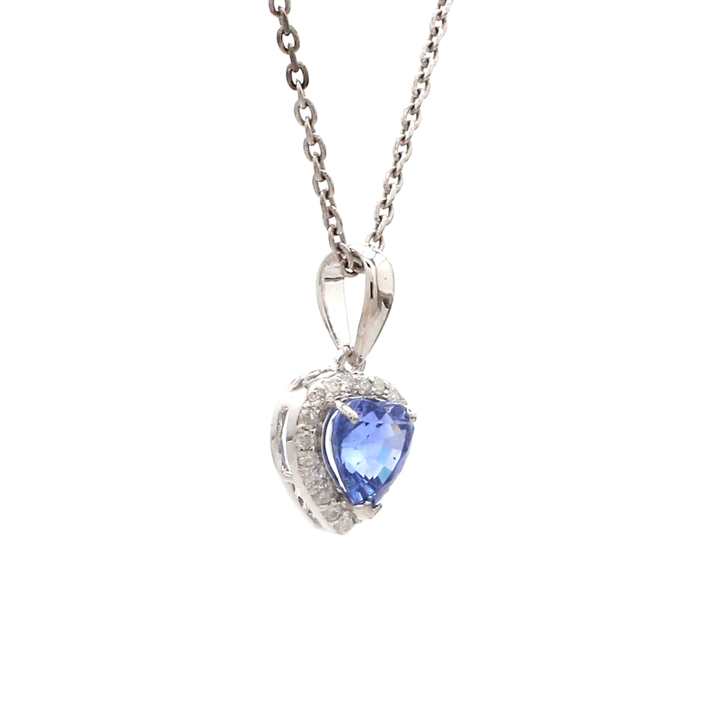 Blue Sapphire Heart Pendant