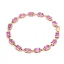 Pink Sapphire Bezel Set Tennis Bracelet