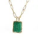 Emerald Big Solitaire Necklace