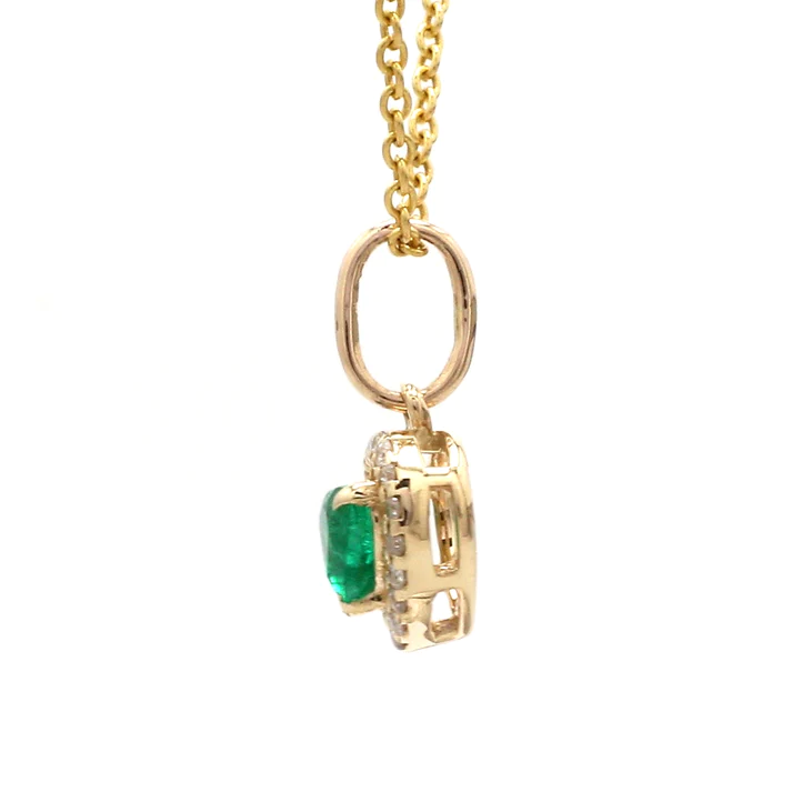 Emerald Heart Diamond Mini Pendant