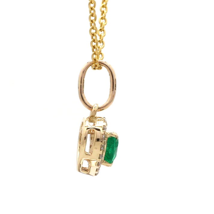 Emerald Heart Diamond Mini Pendant