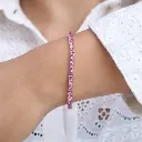 Pink Sapphire 3.50MM Round Bracelet