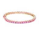 Pink Sapphire 3.50MM Round Bracelet