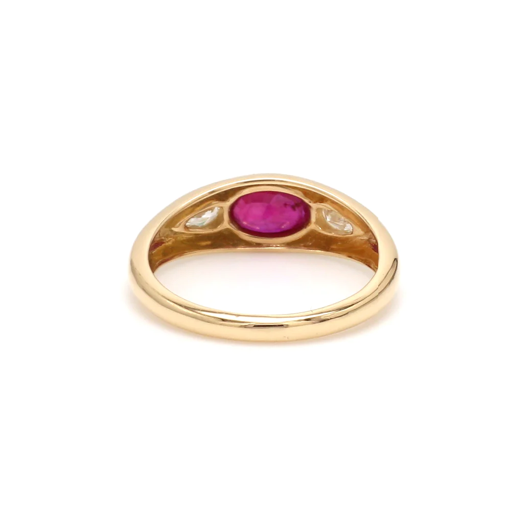 Ruby Oval Mini Chunky Ring