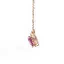 Pink Sapphire Heart and Diamond Pendant