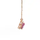 Pink Sapphire Heart and Diamond Pendant