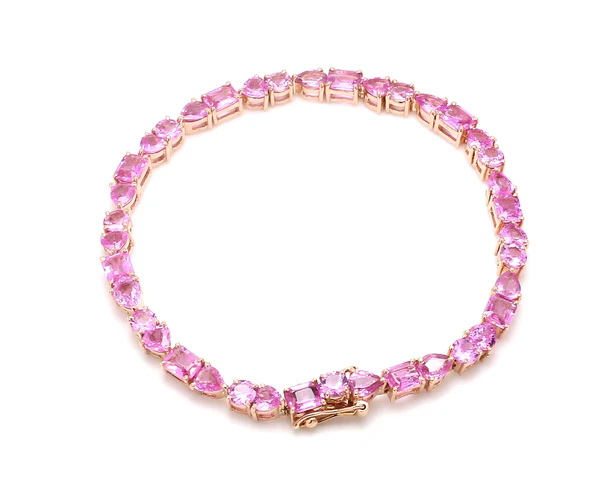 Pink Sapphire Mix Shape Bracelet