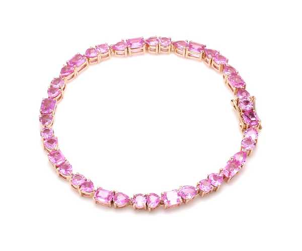 Pink Sapphire Mix Shape Bracelet