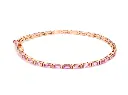 Pink Sapphire Horizontal Baguette Bracelet