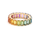 Rainbow Sapphire Vibrant Eternity Ring