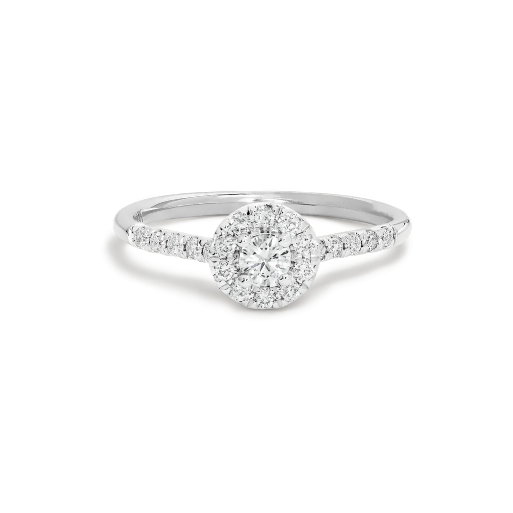 Round Halo Engagement Ring