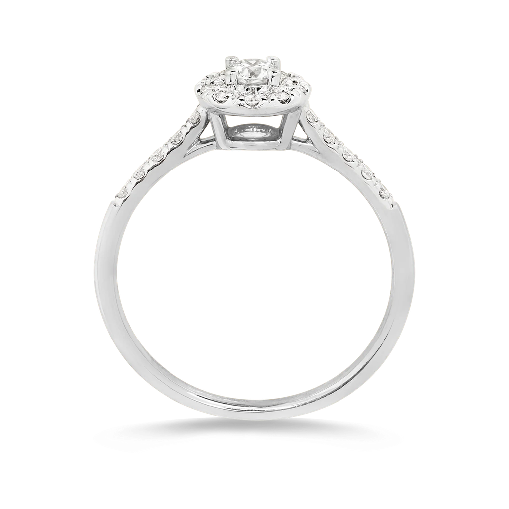 Round Halo Engagement Ring