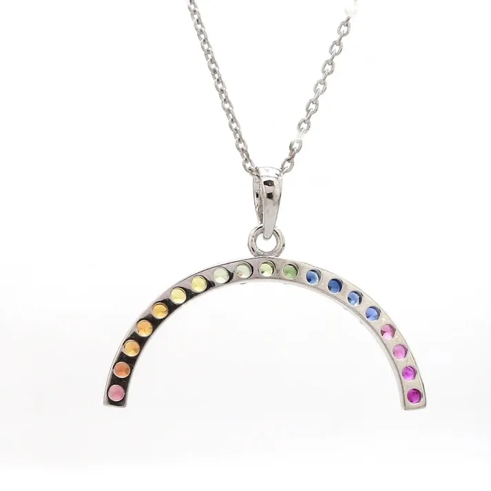 Rainbow Sapphire Rainbow Pendant