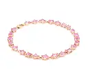 Pink Sapphire Abstract Link Chain Bracelet