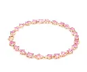 Pink Sapphire Abstract Link Chain Bracelet