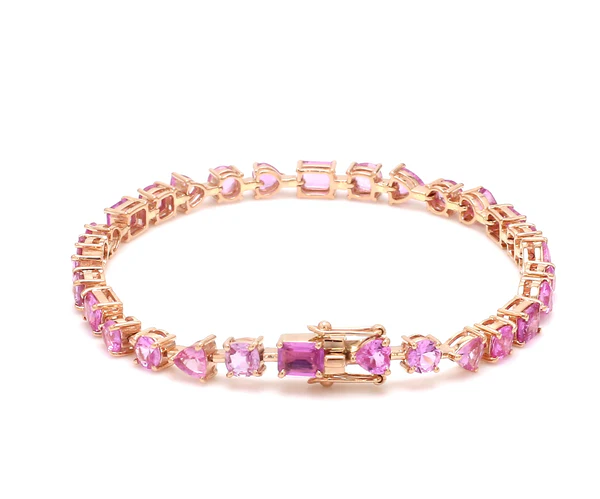 Pink Sapphire Mix Shape Bracelet