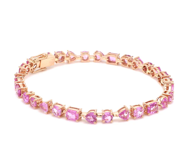 Pink Sapphire Mix Shape Bracelet