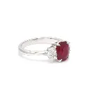 Ruby Half Moon Diamond Ring