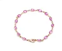 Pink Sapphire Pear Rose Cut Bracelet